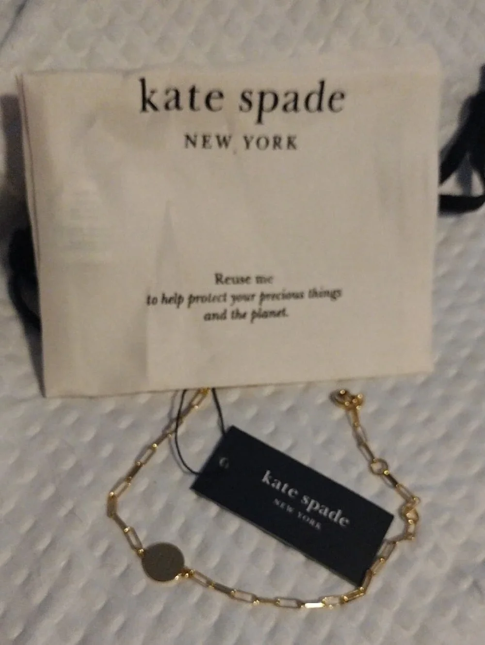 kate spade Gold Initial N Link Bracelet And Dustbag - Picture 4 of 6